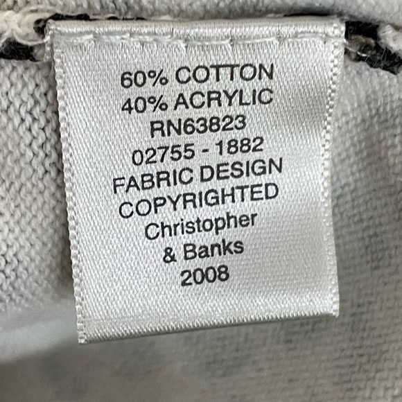 Christopher & Banks Leopard Print Cardigan Sweater Button Up 3/4 Sleeve Large - Picture 6 of 8